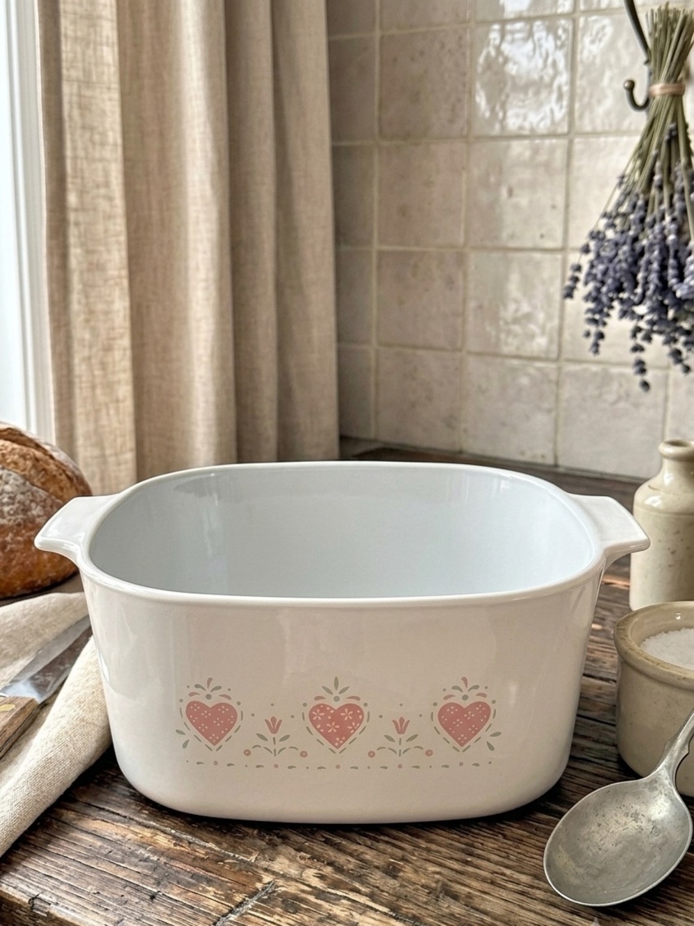Vintage 80s CorningWare Forever Yours A-5-B Dutch Oven Casserole Dish NO LID